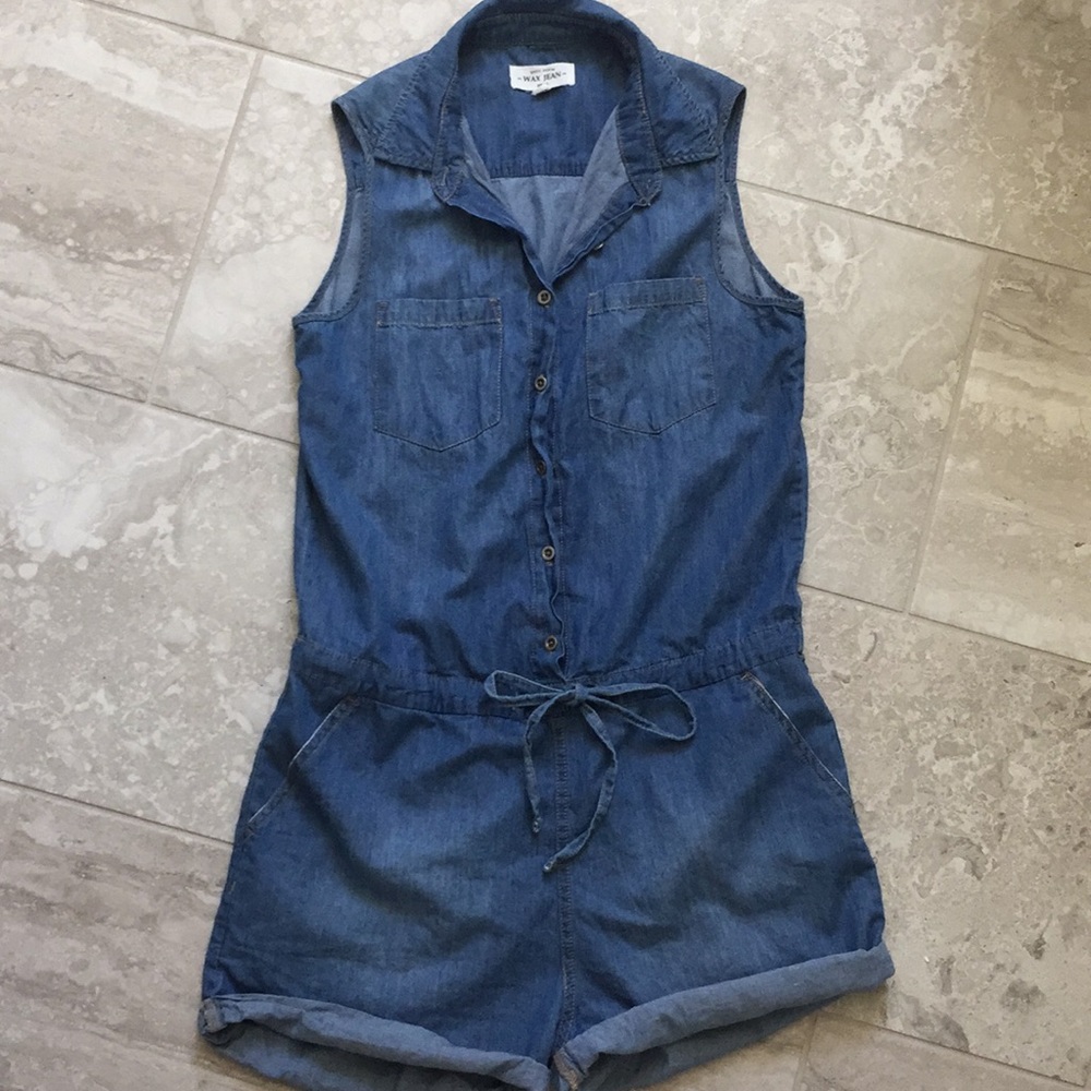 Wax Jean Romper Sz. S